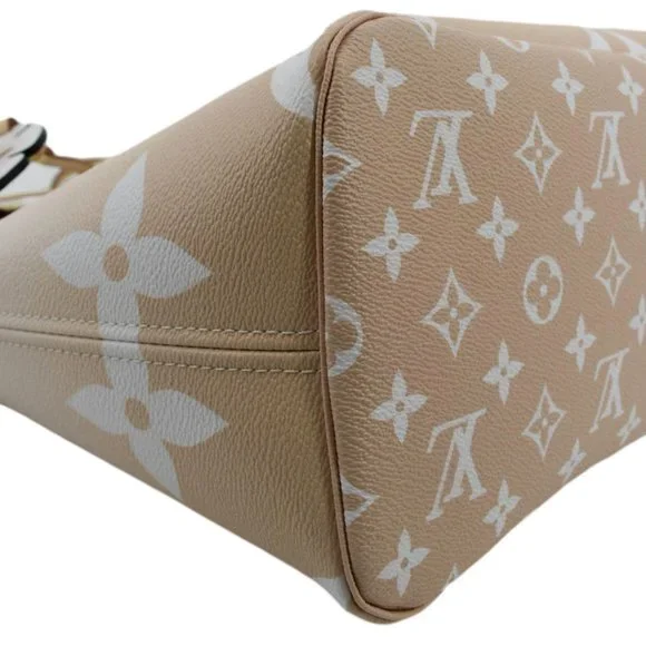 LOUIS VUITTON  Neverfull MM By The Pool Monogram Giant Tote Bag Brume - Picture 9 of 13